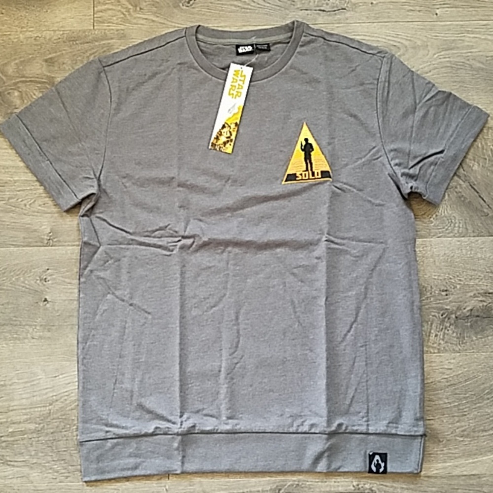 NWT Star Wars Retro Han Solo Pullover Shirt Large Grey